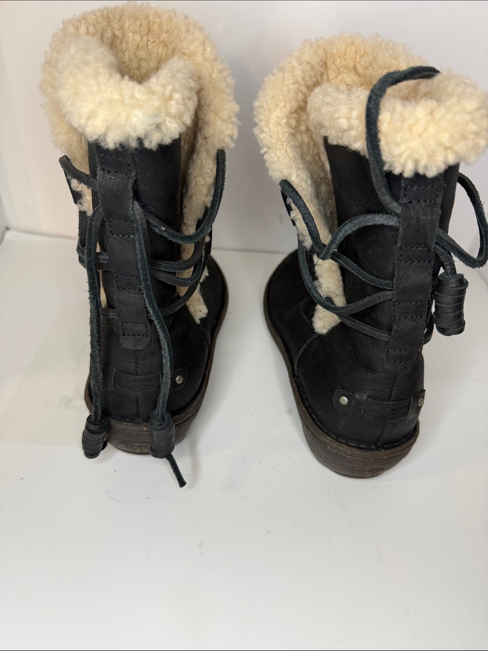Women's Uggs  Shearling-Lined Lace-Up Boots